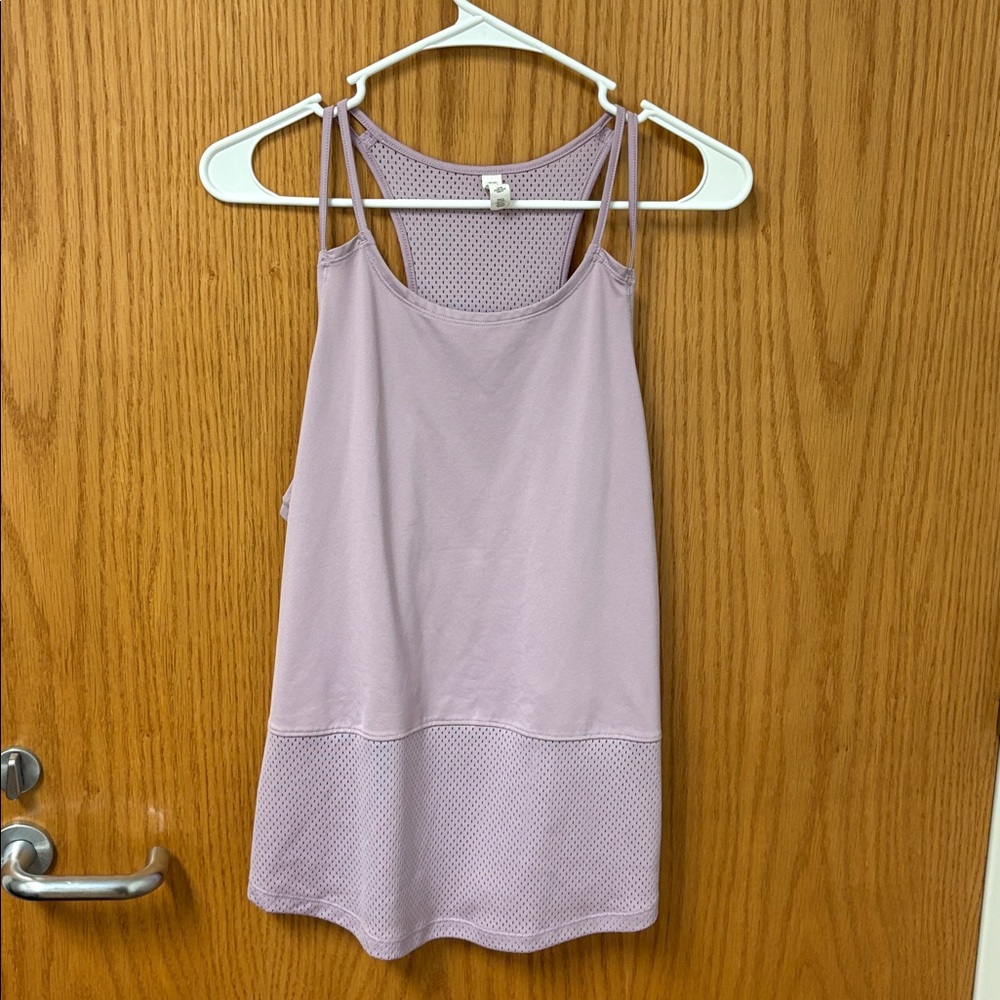 Lavender Sleeveless Mesh Tank Top